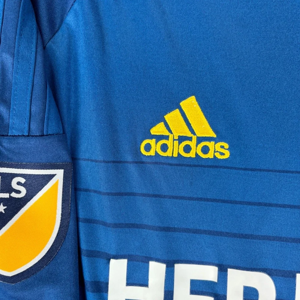 Adidas LA Galaxy Jersey Men Small Blue Herbalife World Cup MLS Soccer Shirt SEAN
